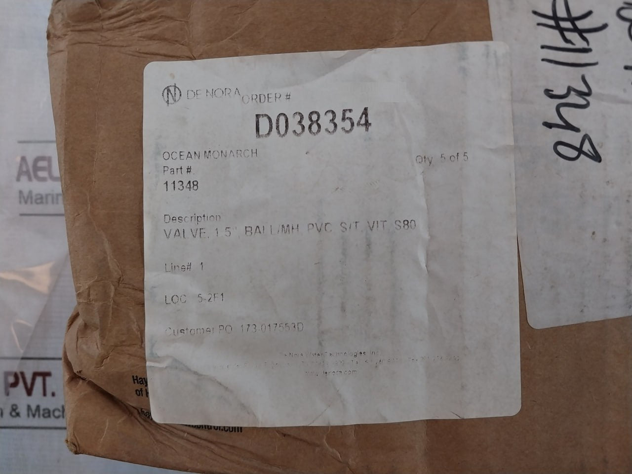 Hayward Tbh1150Astv0000 Tbh Series Ball Valves True Union 1-1/2” Pvc Fpm