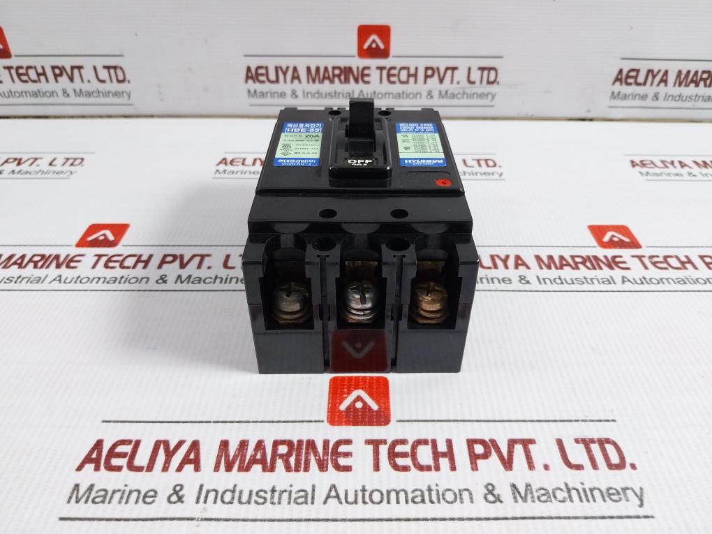 Hbe-63 Hyundai 20A Ac460V 5Ka Ksc8321 3-pole Molded Case Circuit Breaker