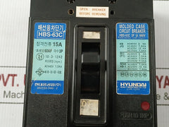 Hbs-63C Hyundai 3-pole Molded Case Circuit Breaker 15A