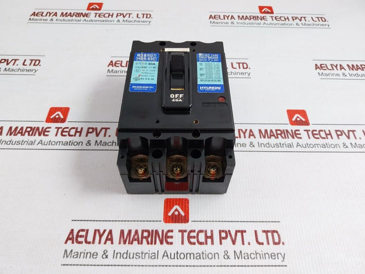 Hbs-63C Hyundai 3P Molded Case Circuit Breaker 660V