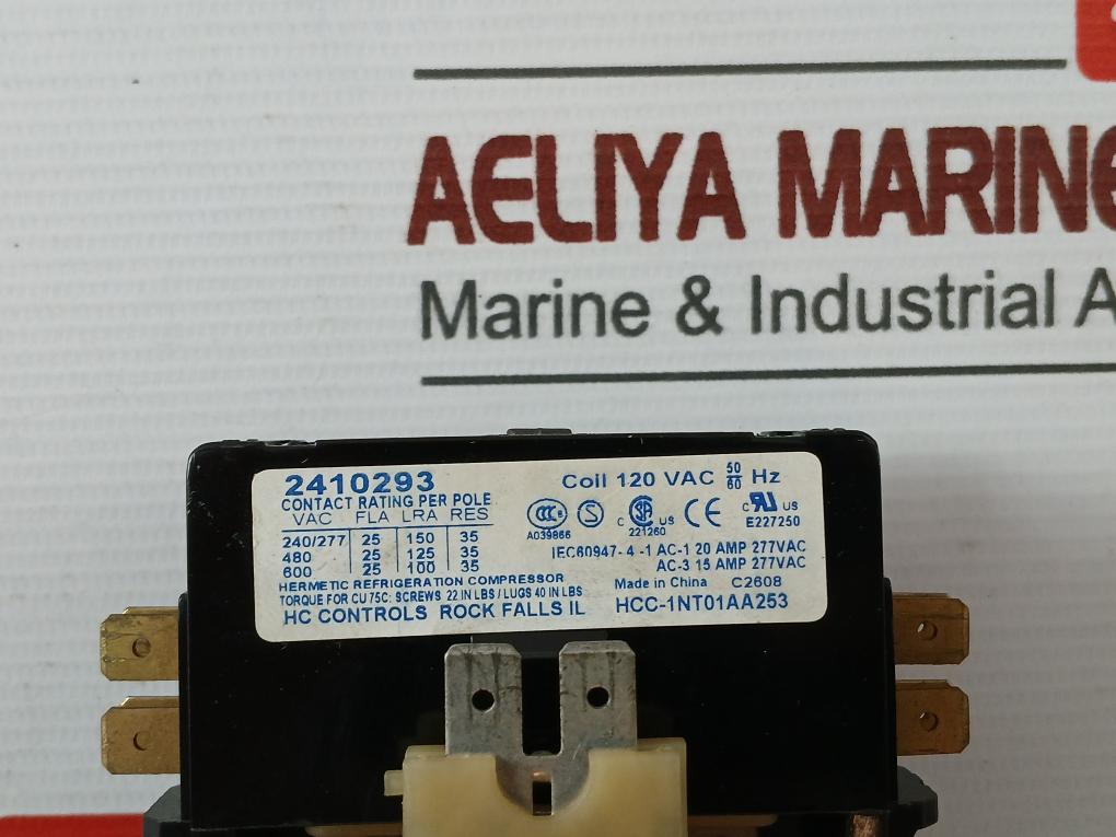 Hc Controls Hcc-1Nt01Aa253 Definite Purpose Contactor 120Vac 50/60 Hz