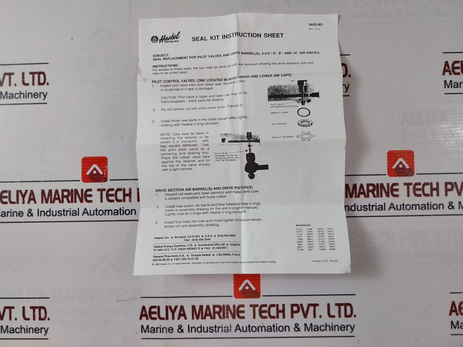 Hdi Hdi9000-0217-air-dr Seal Air Drive Sec Air Driven Pump Kit