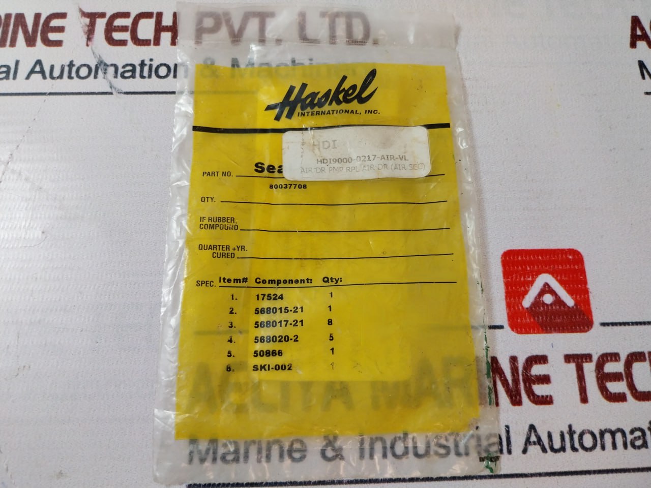 Hdi Hdi9000-0217-air-vl Seal Ring Air Driven Pump Kit 80037708