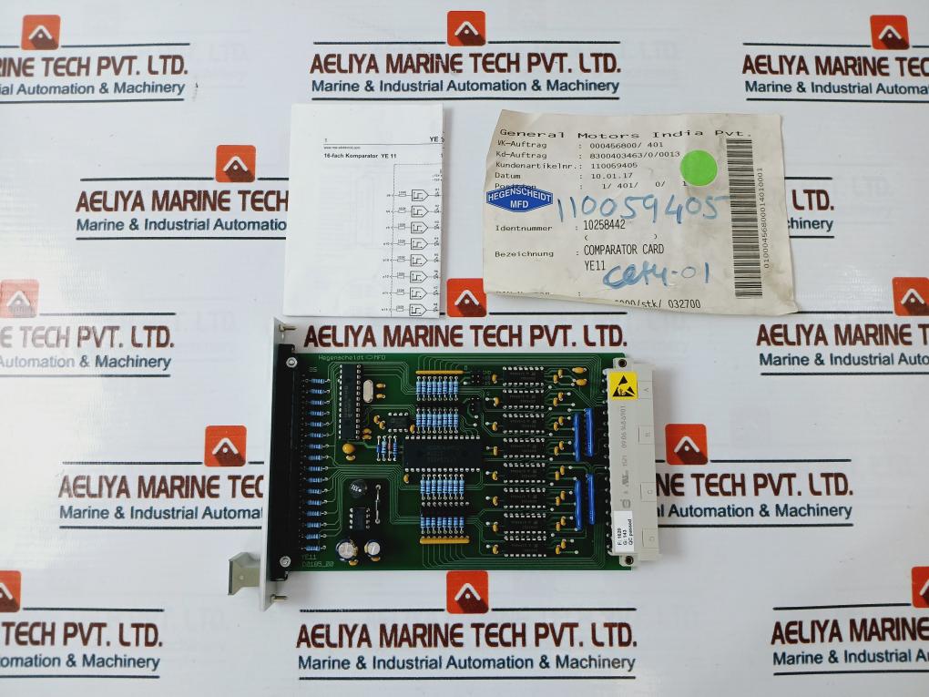 Hegenscheidt Mfd Ye11 Comparator Card