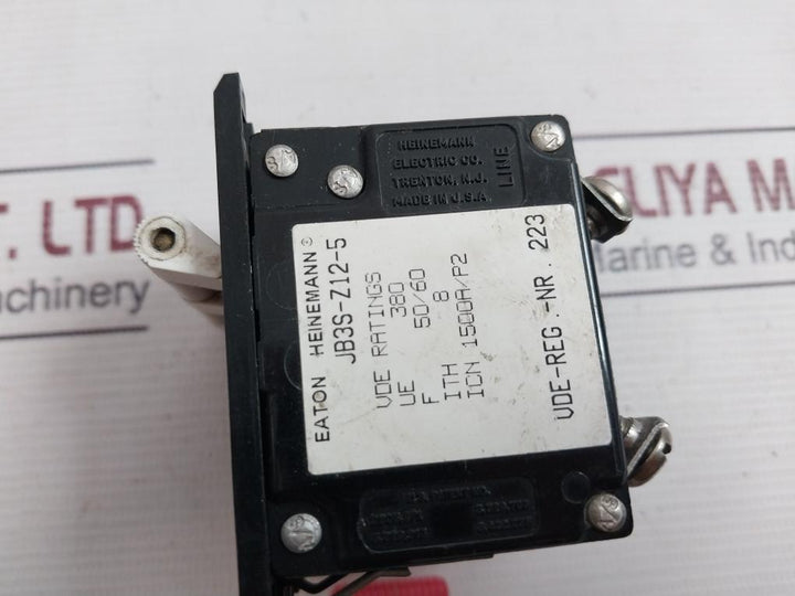 Heinemann Jb3S-z12-5 Circuit Breaker 3Hab7847-1 250V Icn 1500A/P2