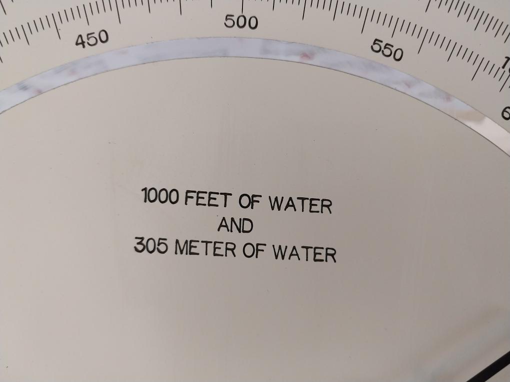 Heise 0-1000 Dial Pressure Measuring Gauge Solid Front Cm-31849 1000 Feet / 305 Meter Of Water