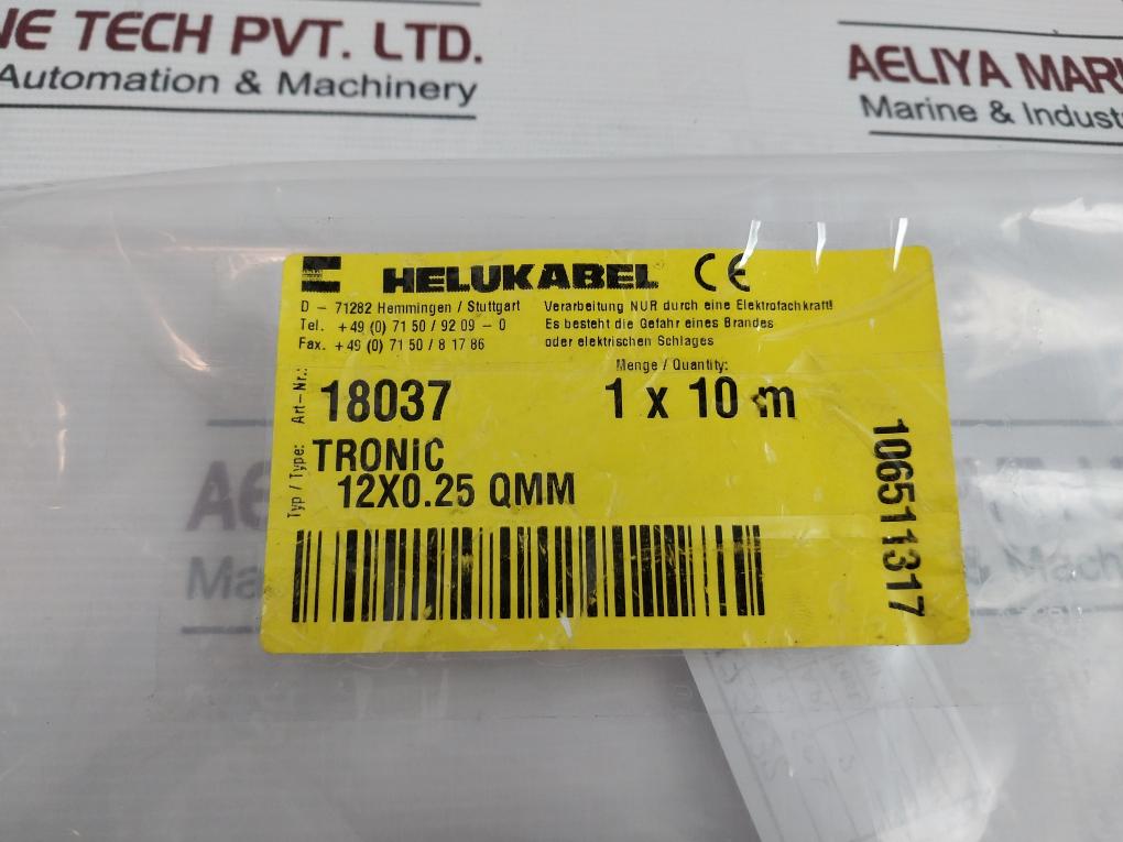 Helukabel 18037 Standard Grey Wire 500V 10M