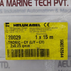Helukabel Tronic-cy (Liy-cy) Cable 500V 15-meter 2X0,25 Qmm