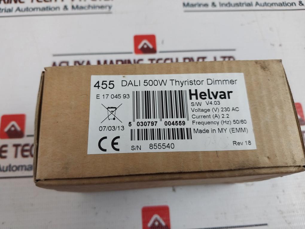 Helvar 455, Dali 500W Thyristor Dimmer 230 Ac 50/60Hz