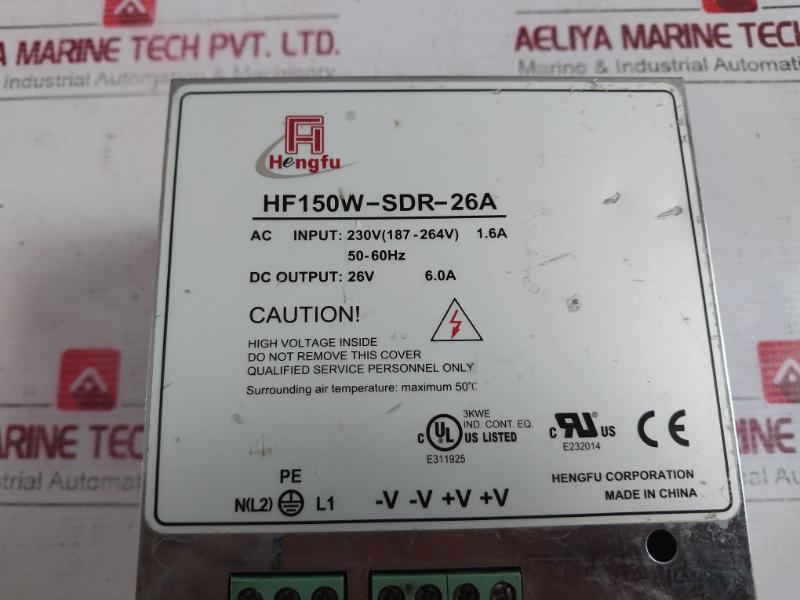 Hengfu Hf150W-sdr-26A Hf150W-sdr Single Output Din Rail 230V (187-264V) 1.6A