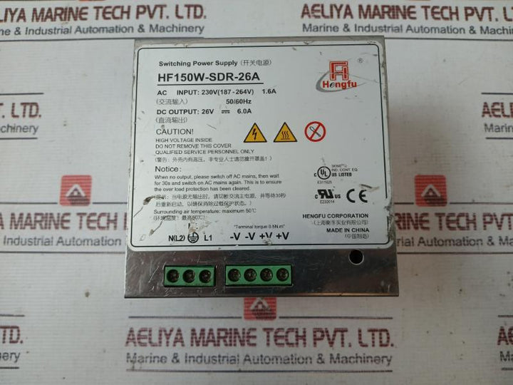 Hengfu Hf150W-sdr-26A Switching Power Supply 55503909 (A) 230V(187-264V) 1.6A