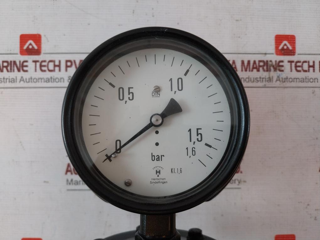 Henschen S 10136 P 0 To 1,6 Bar Pressure Gauge