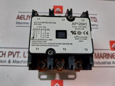 Herm.Refrig.Comp Ap12841 Contactor 120Vac