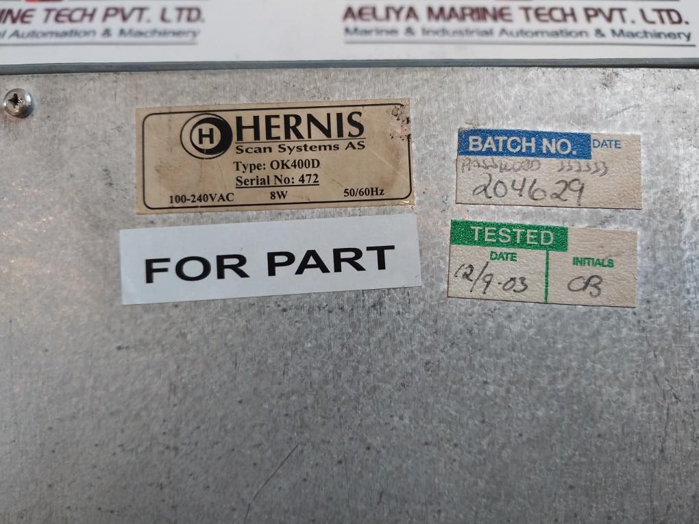 Hernis Scan Systems Ok400D Cctv Controller 100-240Vac