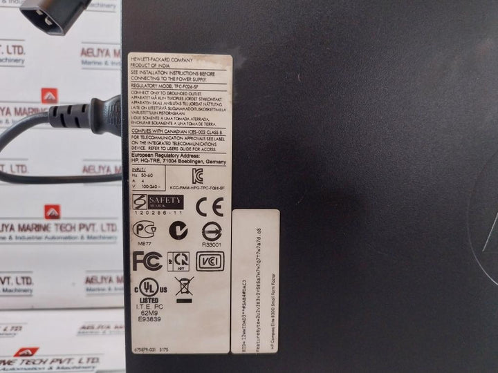 Hewlett-packard Ms2370 Hp Compaq Elite 8300 Small Form Factor Pc