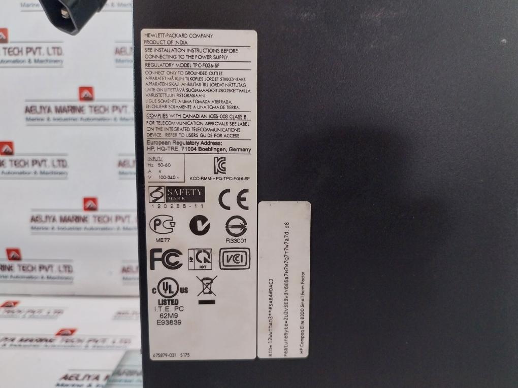 Hewlett-packard D10-240p2a Hp Compaq Elite 8300 Sff Pc Rev-b