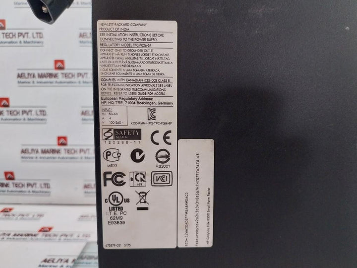 Hewlett-packard D10-240p2a Hp Compaq Elite 8300 Sff Pc Rev-b