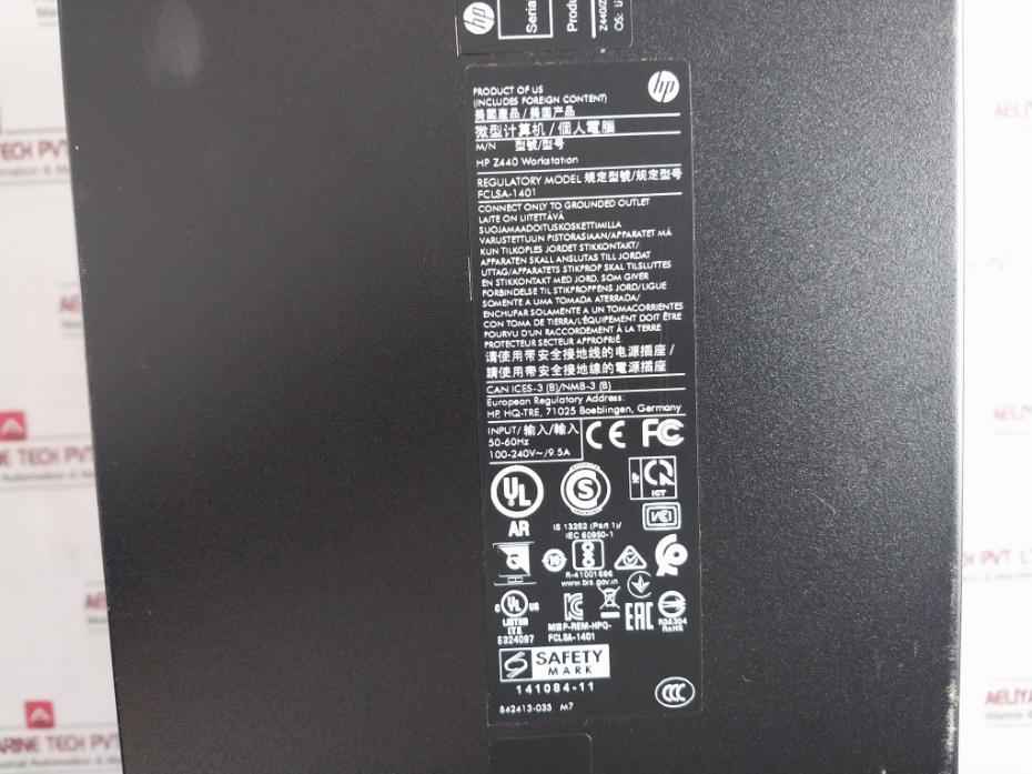 Hewlett-packard Z440 Workstation H92, P2014 100-240V/9.5A 50-60Hz 700W