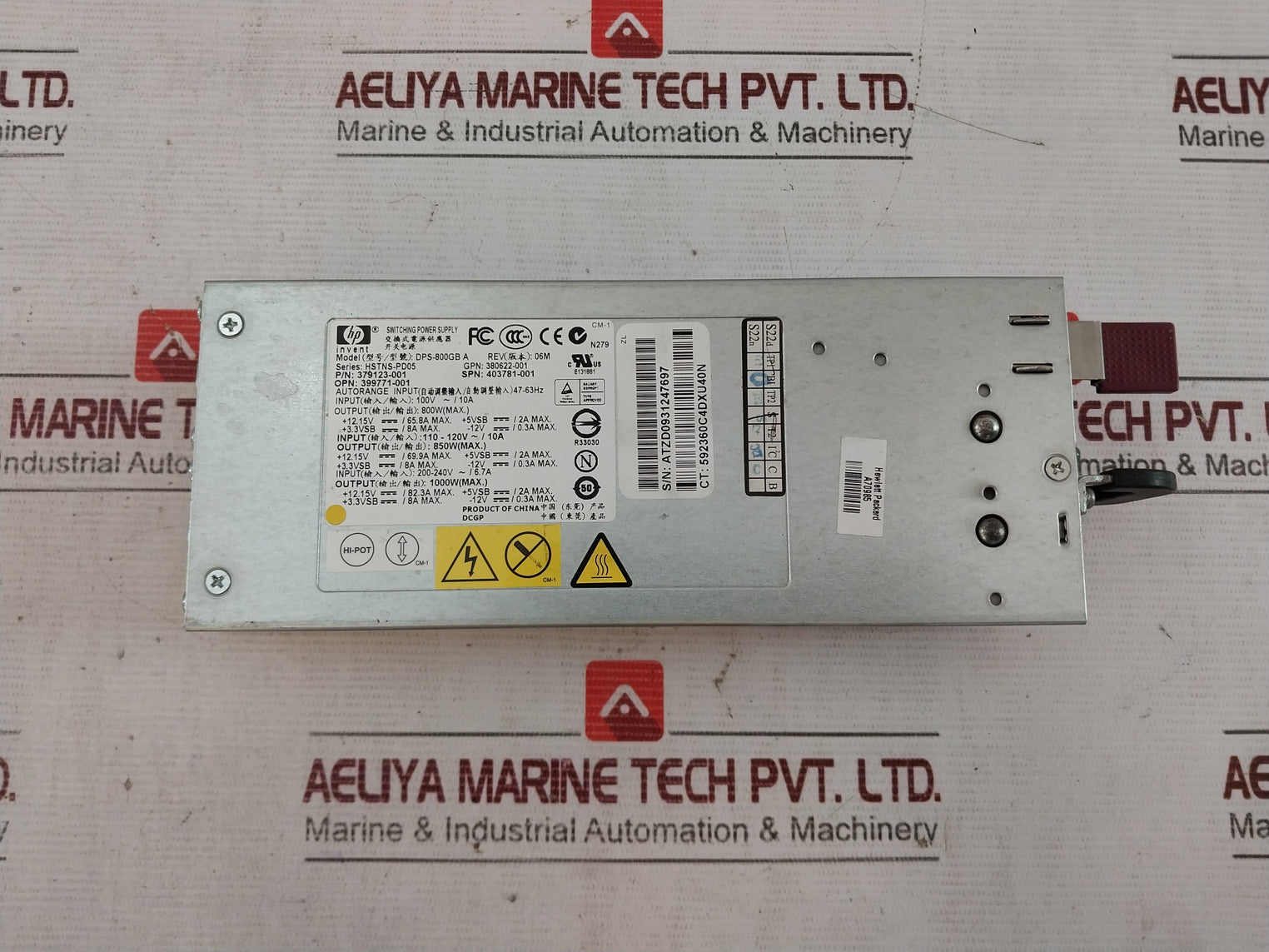 Hewlett Packard Hstns-2116 Dps-800Gb A Switching Power Supply 800W 100-240V