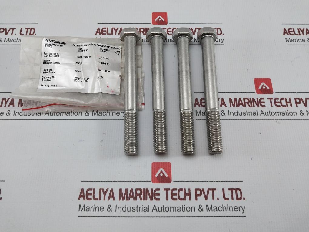 Hexagon Screw 002117.19400 Macgregor
