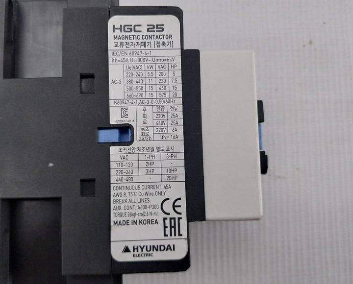 Hgc-25-Magnetic-Contactor-440v-60hz-By-Hyundai-8