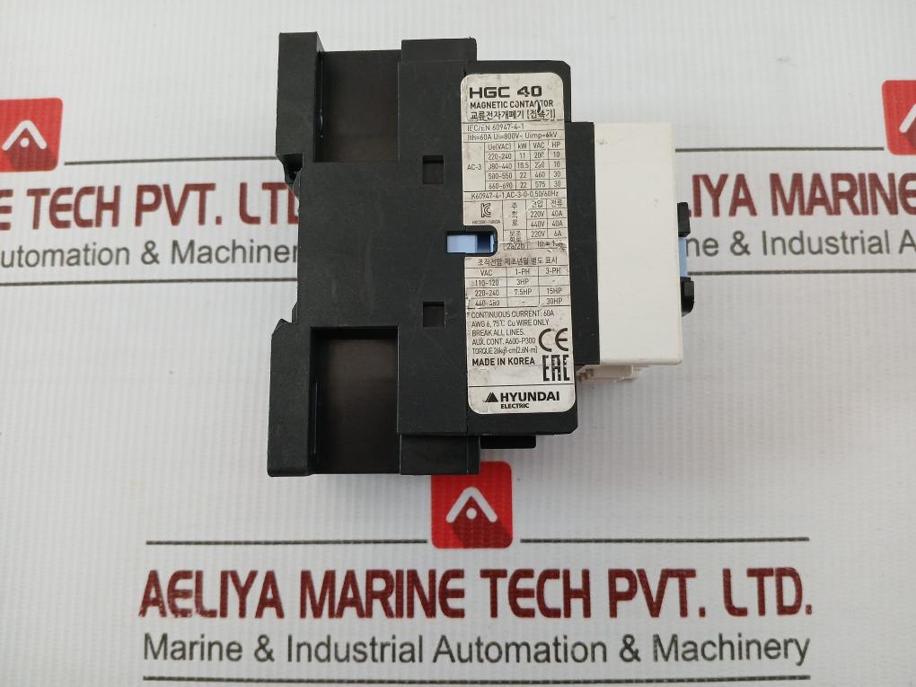 Hgc 40 Hyundai Electric Magnetic Contactor 800V/60A