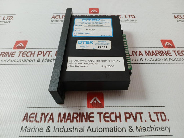 Hi-q101-030-0000-a1 Digital Bar Graph Display 0-6000 Psi Otek