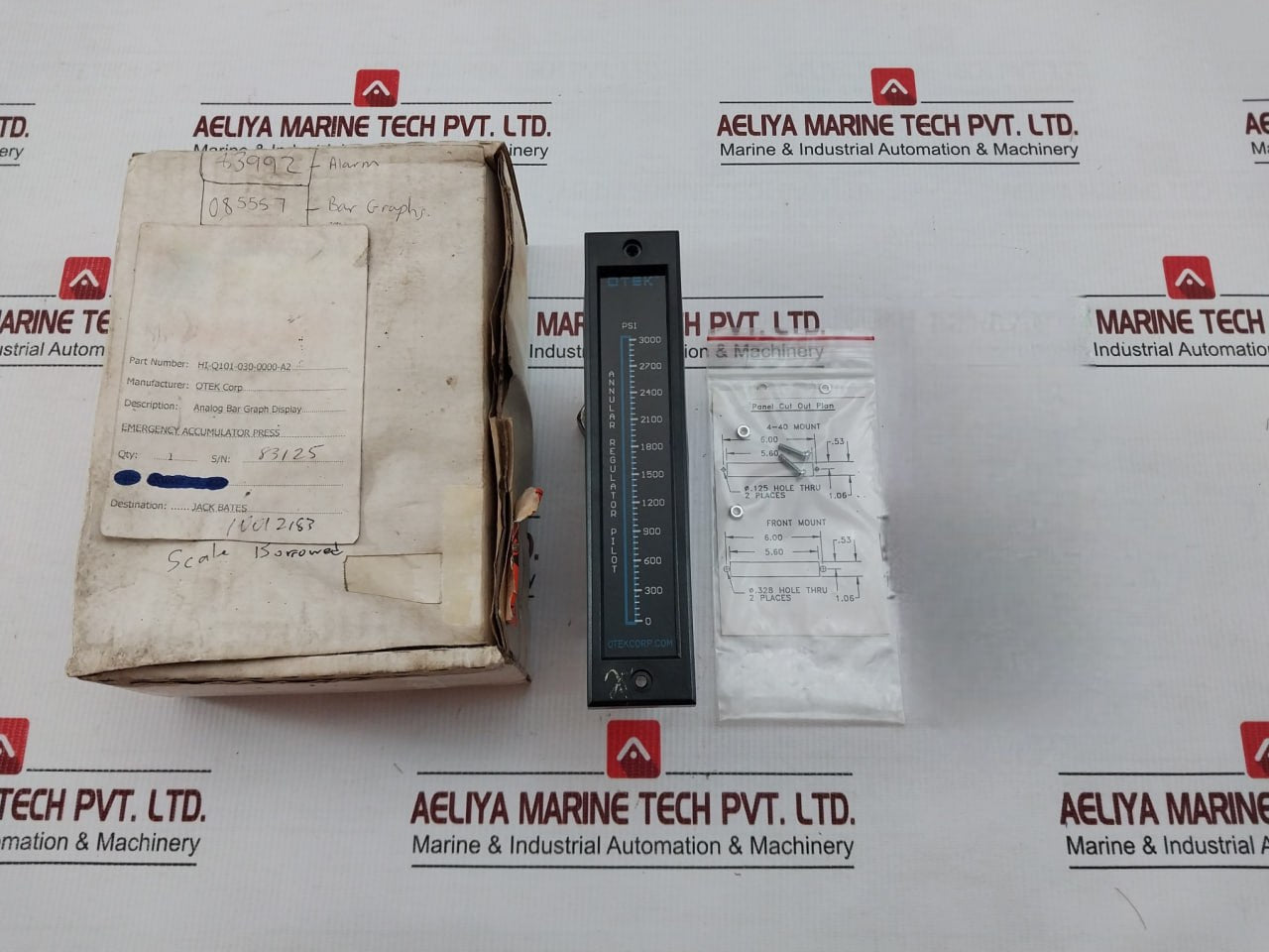 Hi-q101-030-0000-a2 Analog Bar Graph Display Otek 0 To 3000 Psi