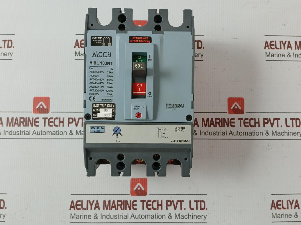 Hibl 103Nt Molded Case Circuit Breaker 60A Hyundai