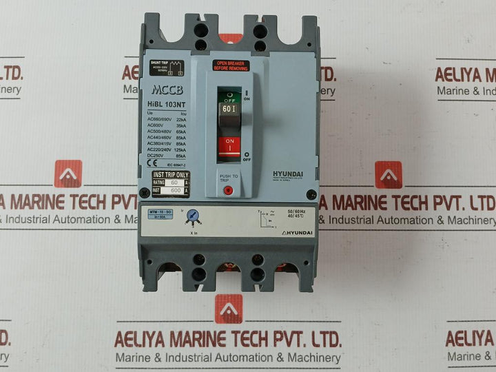 Hibl 103Nt Molded Case Circuit Breaker 60A Hyundai