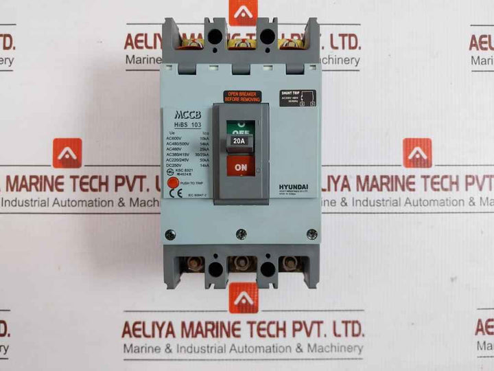 Hibs 103 Hyundai 20A Ac 690V Molded Case Circuit Breaker