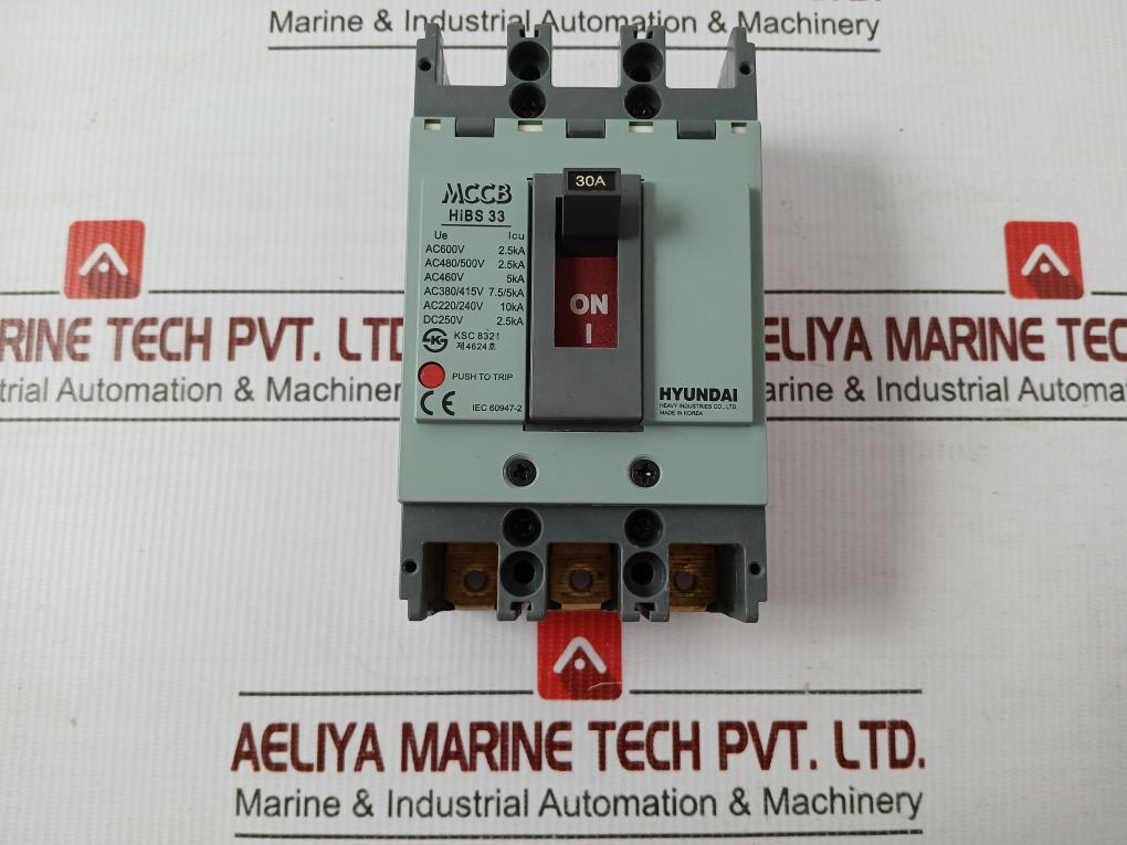 Hibs 33 Molded Case Circuit Breaker Hyundai Ac220/240V 50/60Hz
