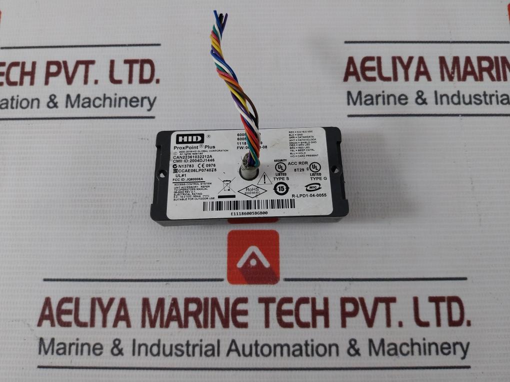 Hid 6005Bgb00 Plus Proximity Reader Rev.D.1. Jq60006A 5.0-16.0Vdc