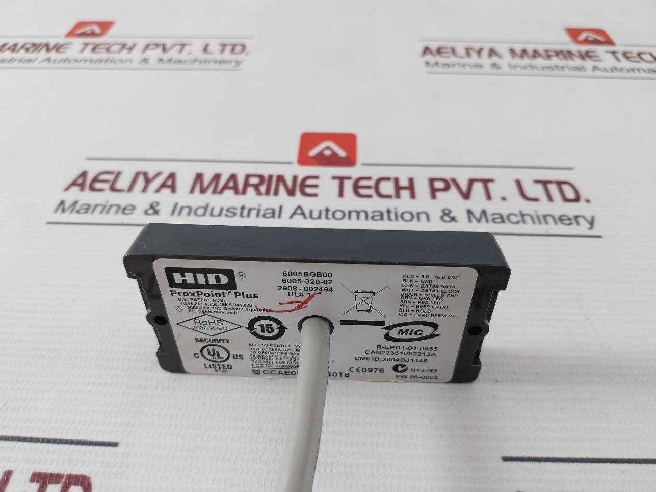 Hid 6005Bgb00 Proxpoint Plus Proximity Reader With Wiegand Output