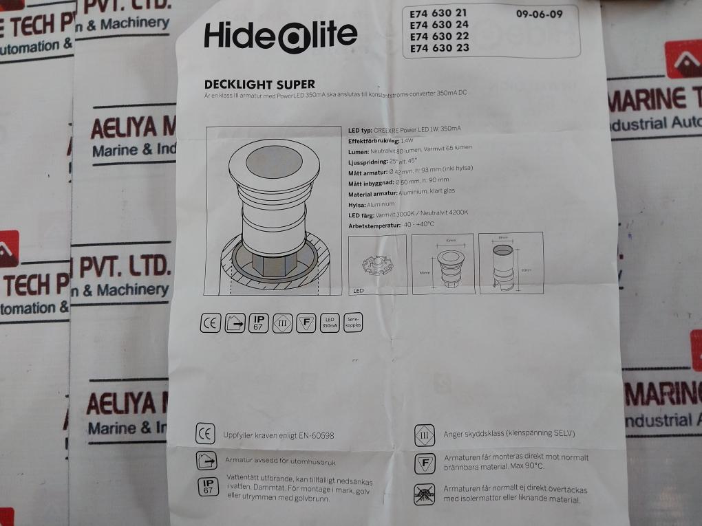 Hidealite 7463021B Decklight Super