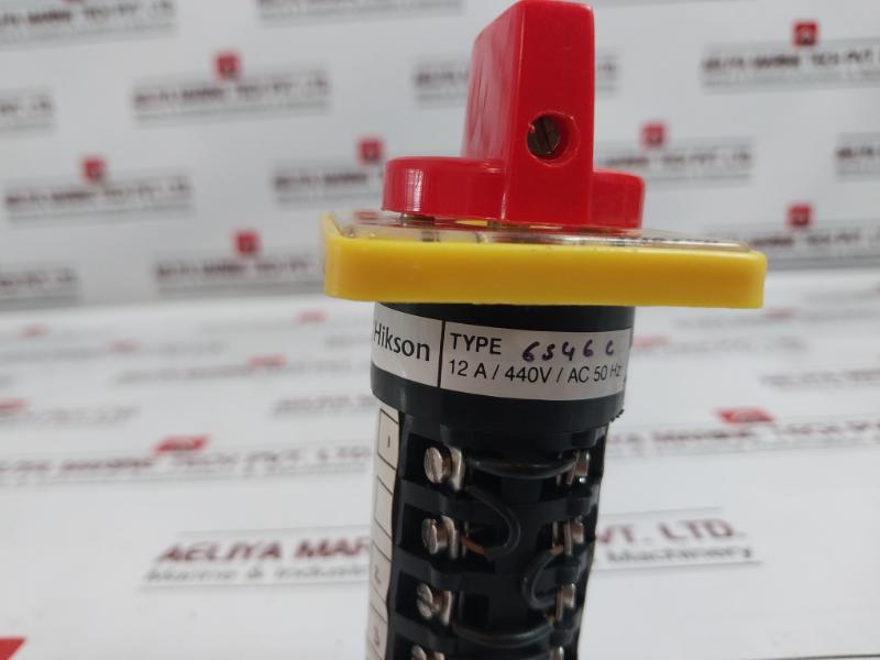 Hikson 6546C Cam Operated Rotary Switch (Yellow)