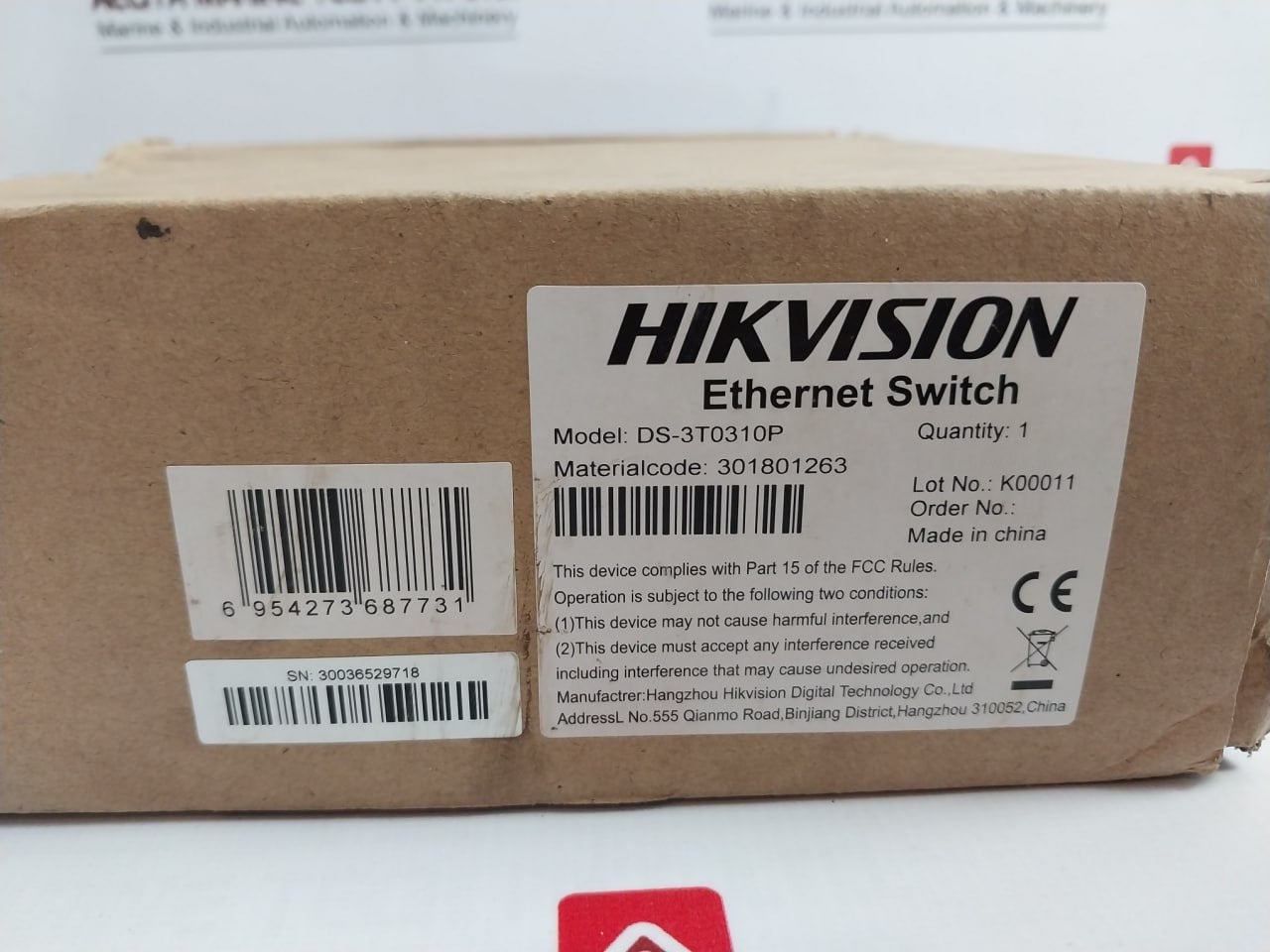 Hikvision Ds-3T0310P 4/8 Series Ethernet Switch Set 600V
