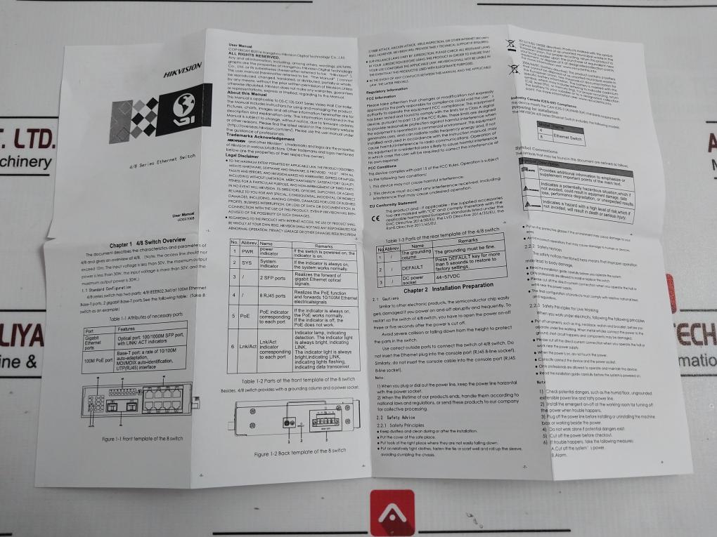 Hikvision Ds-3T0310P 4/8 Series Ethernet Switch Set 600V