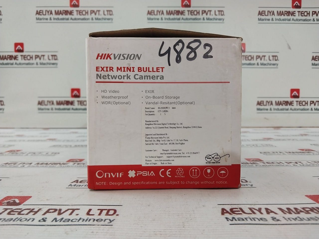 Hikvision Ds-2Cd202Wf-i Exir Mini Bullet Network Camera H.265+ 4Mm 2Mp