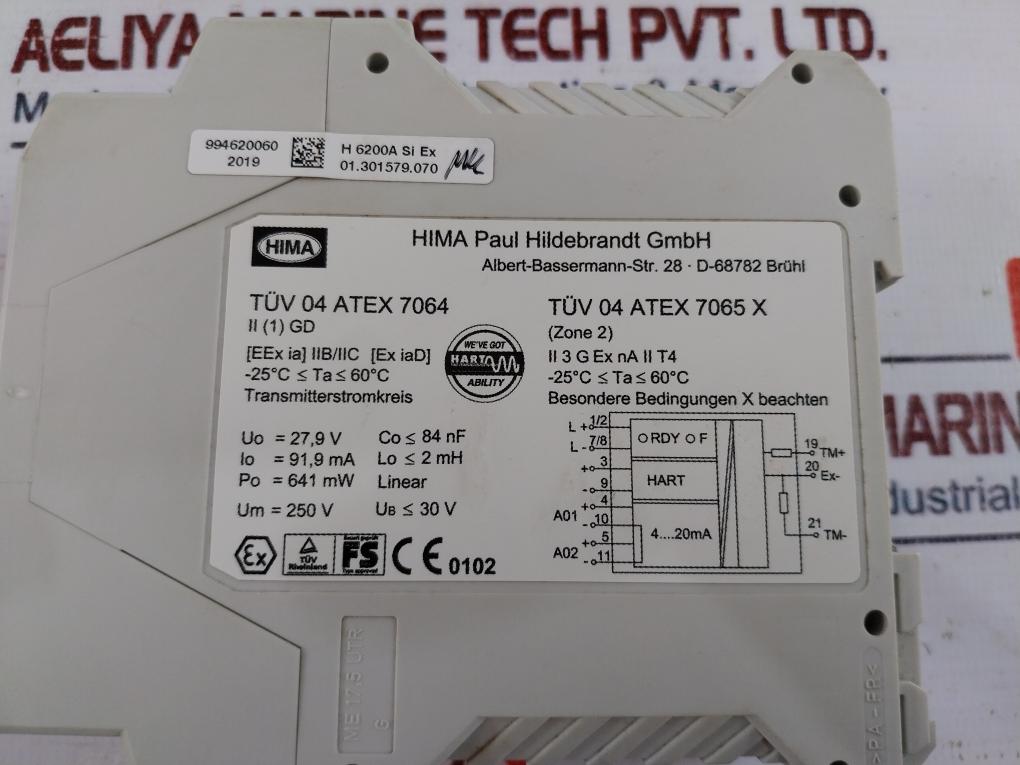 Hima H6200A Transmitter Circuit 250V 4-20Ma