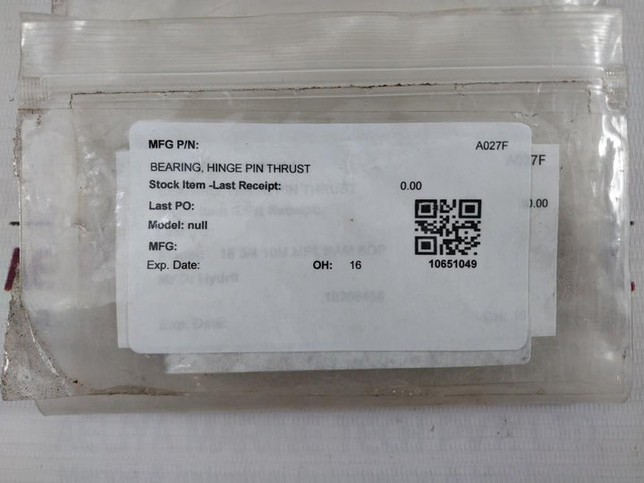 Hinge Pin Thrust