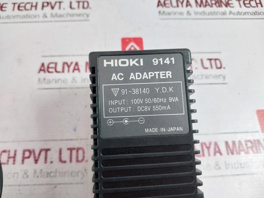 Hioki 9141 Ac Adapter 91-38140 Y.d.k 100v 50/60hz 9va Dc8v 550ma