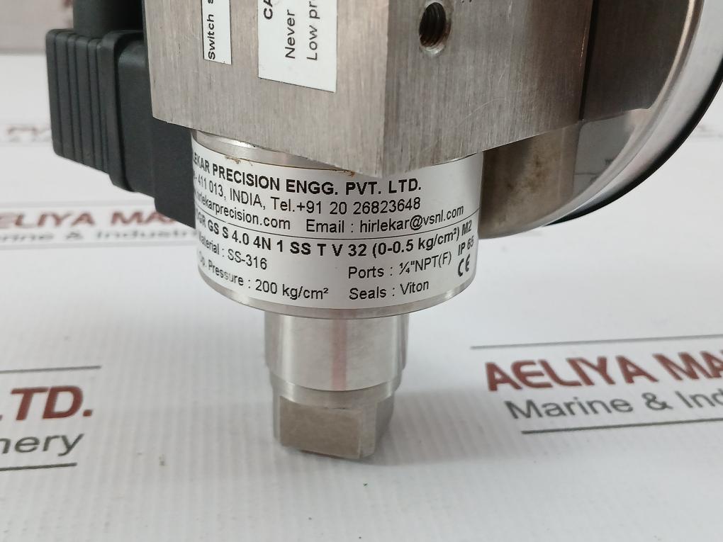Hirlekar Precision Differential Pressure Gauge 200 Dgr