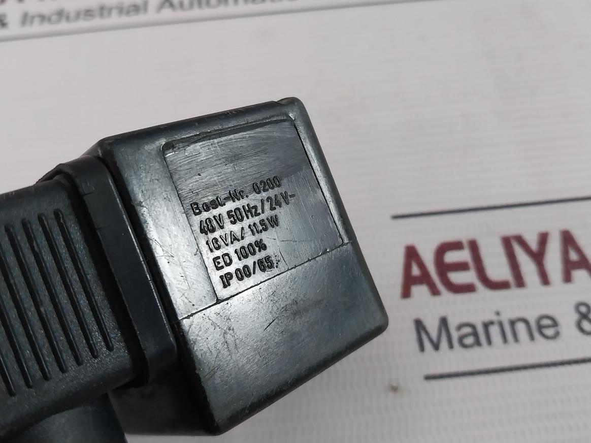 Hirschmann 0200 Solenoid Valve Coil 48V 50Hz/24V