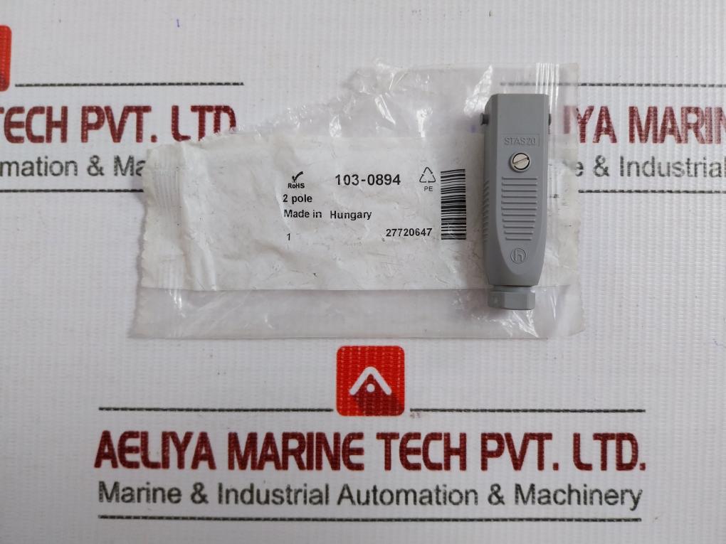 Hirschmann 2 Poles Rectangular Power Connector Stas20 250V