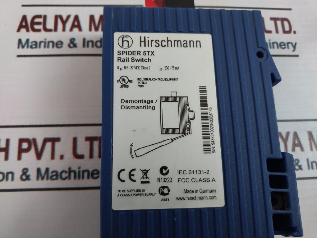 Spider R5tx Hirschmann Spider 5TX Ethernet Rail Switch – Aeliya Marine Tech