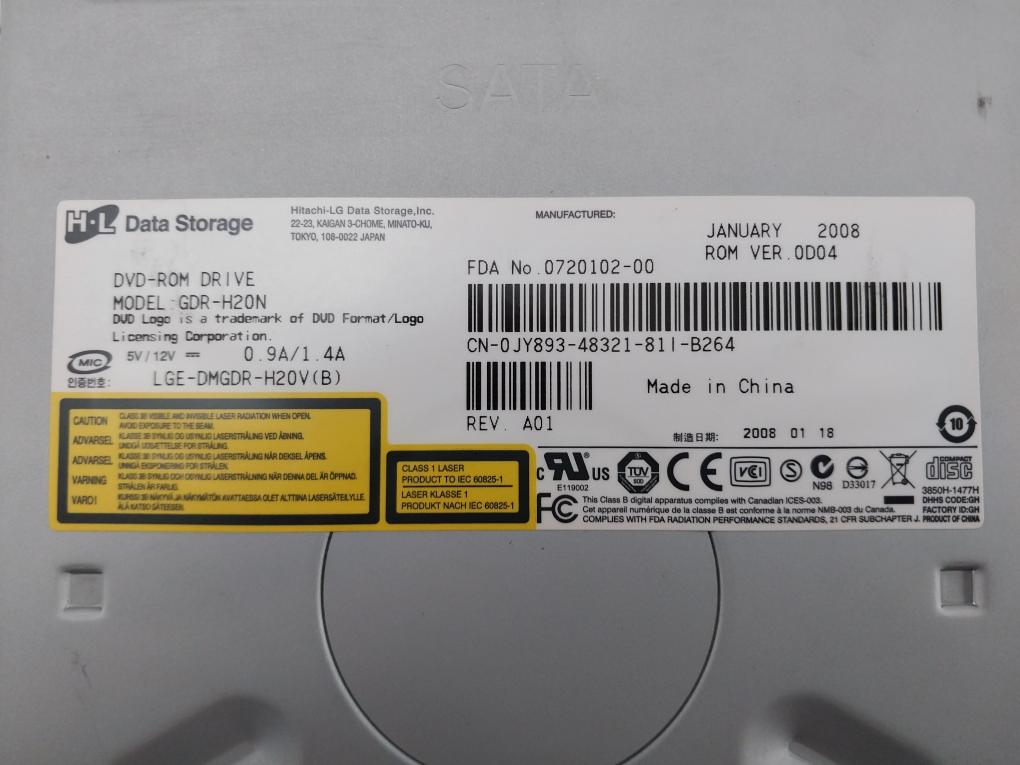 Hitachi-lg Gdr-h20N Sata Dvd-rom Drive