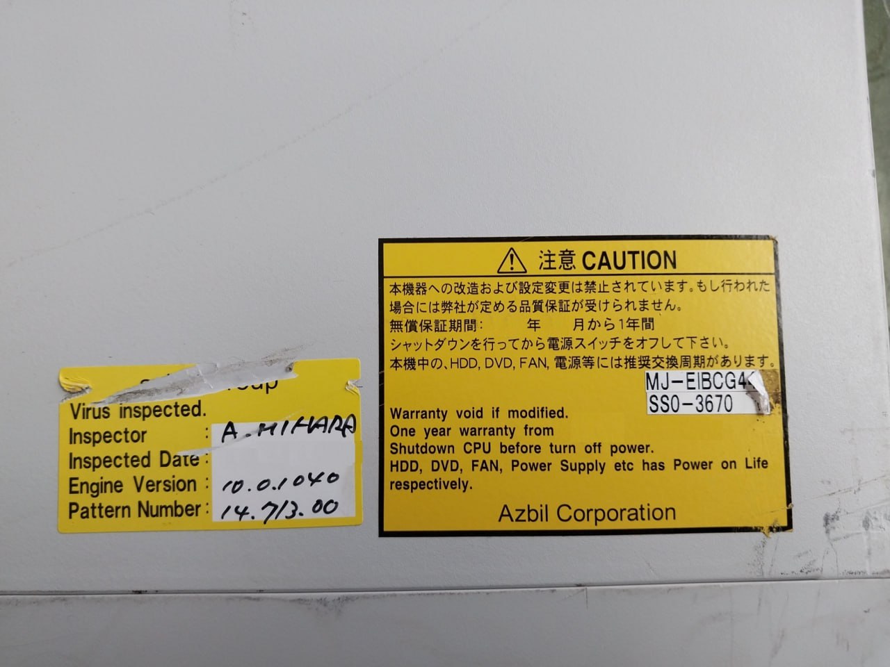 Hitachi Hf-w6500 Industrial Computer Cpu Hj-65459Ewed 100V-240V 50Hz/60Hz