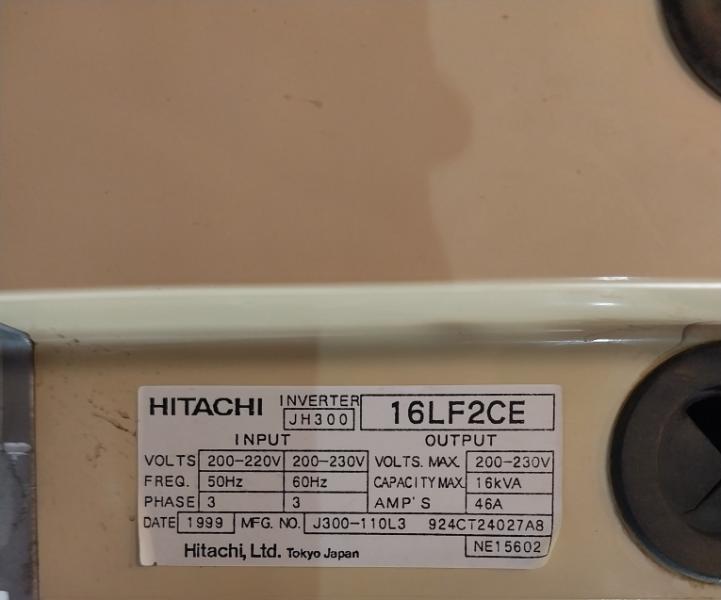 Hitachi Jh300 3 Phase Igbt Inverter J300-110L3 924Ct24027A8 24Vdc 0.15A 16 Kva