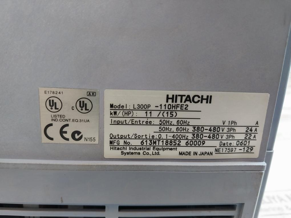 Hitachi L300P-110HFE2 Static Converter Inverter